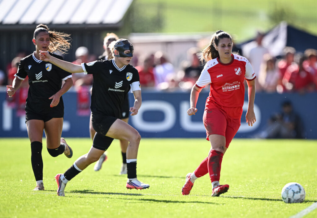 Fussball  DFB Pokal Frauen 1. Runde  Saison 2026/2027   26.09.2026 
SV Eutingen - FC Carl Zeiss Jena 
FOTO: Markus Ulmer