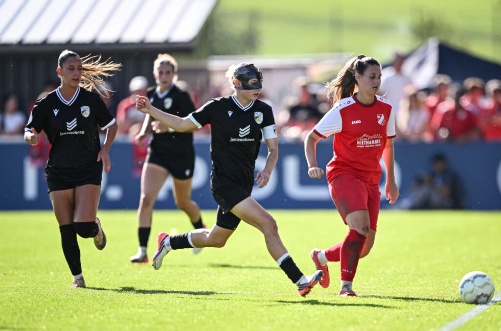 Fussball  DFB Pokal Frauen 1. Runde  Saison 2026/2027   26.09.2026 
SV Eutingen - FC Carl Zeiss Jena 
FOTO: Markus Ulmer