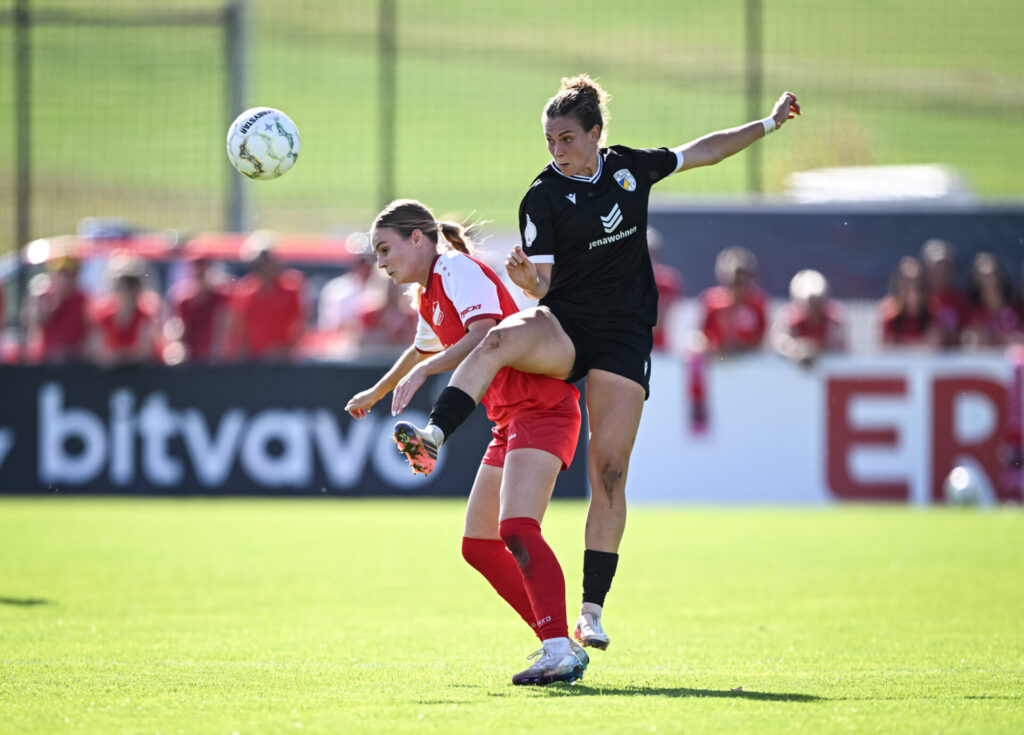 Fussball  DFB Pokal Frauen 1. Runde  Saison 2026/2027   26.09.2026 
SV Eutingen - FC Carl Zeiss Jena 
FOTO: Markus Ulmer