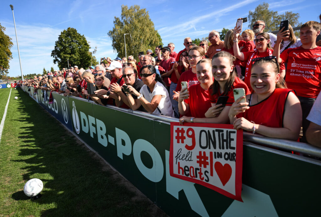 Fussball  DFB Pokal Frauen 1. Runde  Saison 2026/2027   26.09.2026 
SV Eutingen - FC Carl Zeiss Jena 
FOTO: Markus Ulmer