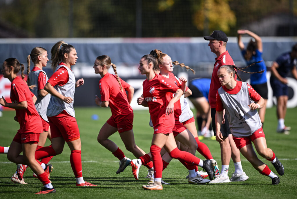 Fussball  DFB Pokal Frauen 1. Runde  Saison 2026/2027   26.09.2026 
SV Eutingen - FC Carl Zeiss Jena 
FOTO: Markus Ulmer